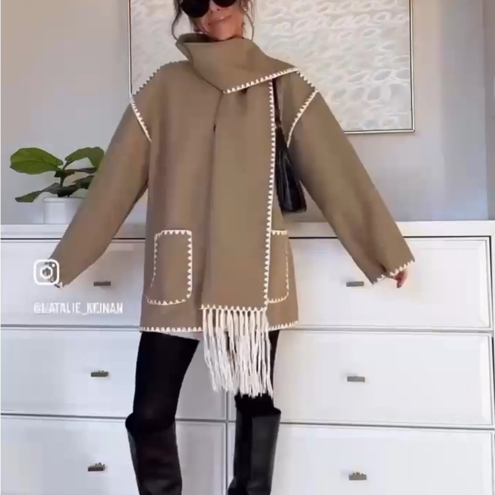 Toteme inspired wool look jacket